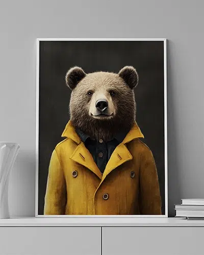 KID-0014-MOCKUP Raincoat Bear - Image 1