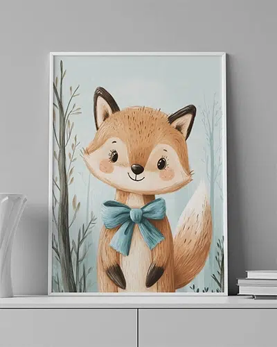 KID-0040-MOCKUP Friendly Fox - Image 1