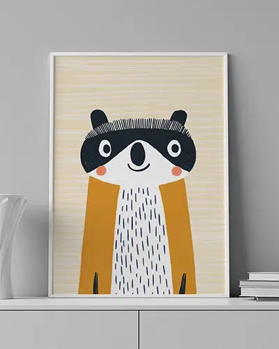 KID-0078-MOCKUP Raccoon Friend - Image 1