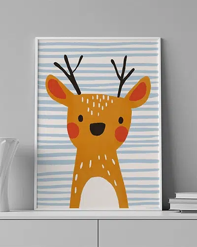 KID-0079-MOCKUP Happy Deer - Image 1