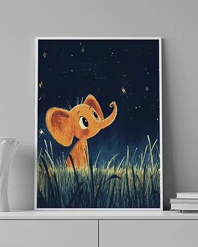KID-0082-MOCKUP Gentle Elephant - Image 1