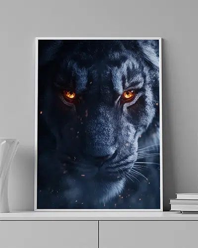 LION-0003-MOCKUP Midnight Gaze - Image 1
