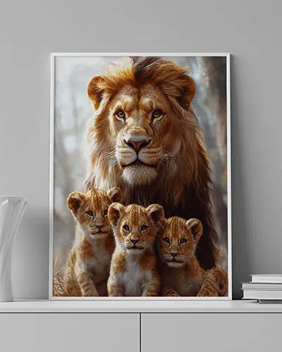 Proud Lion Family - Wallmood wallpaper