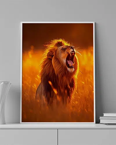 LION-0080-MOCKUP Roar of Fire - Image 1