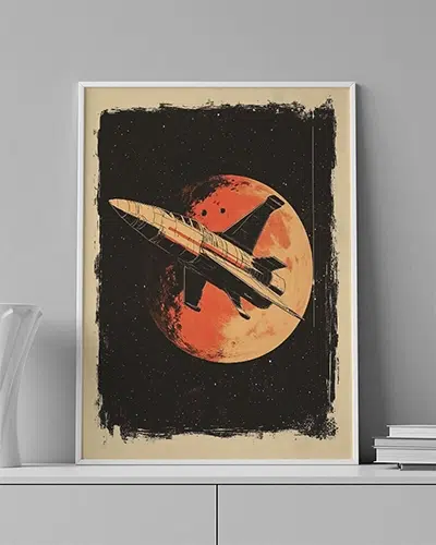 VINTAGE-SPACE-0081-MOCKUP Red Orbit - Image 1